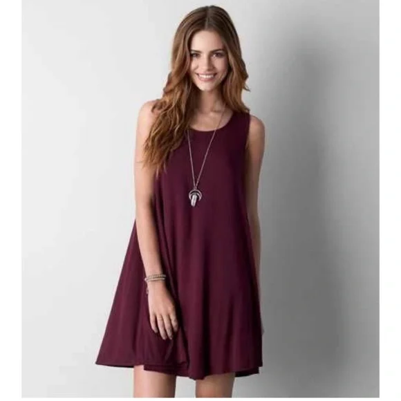 American Eagle Maroon Tank Dress